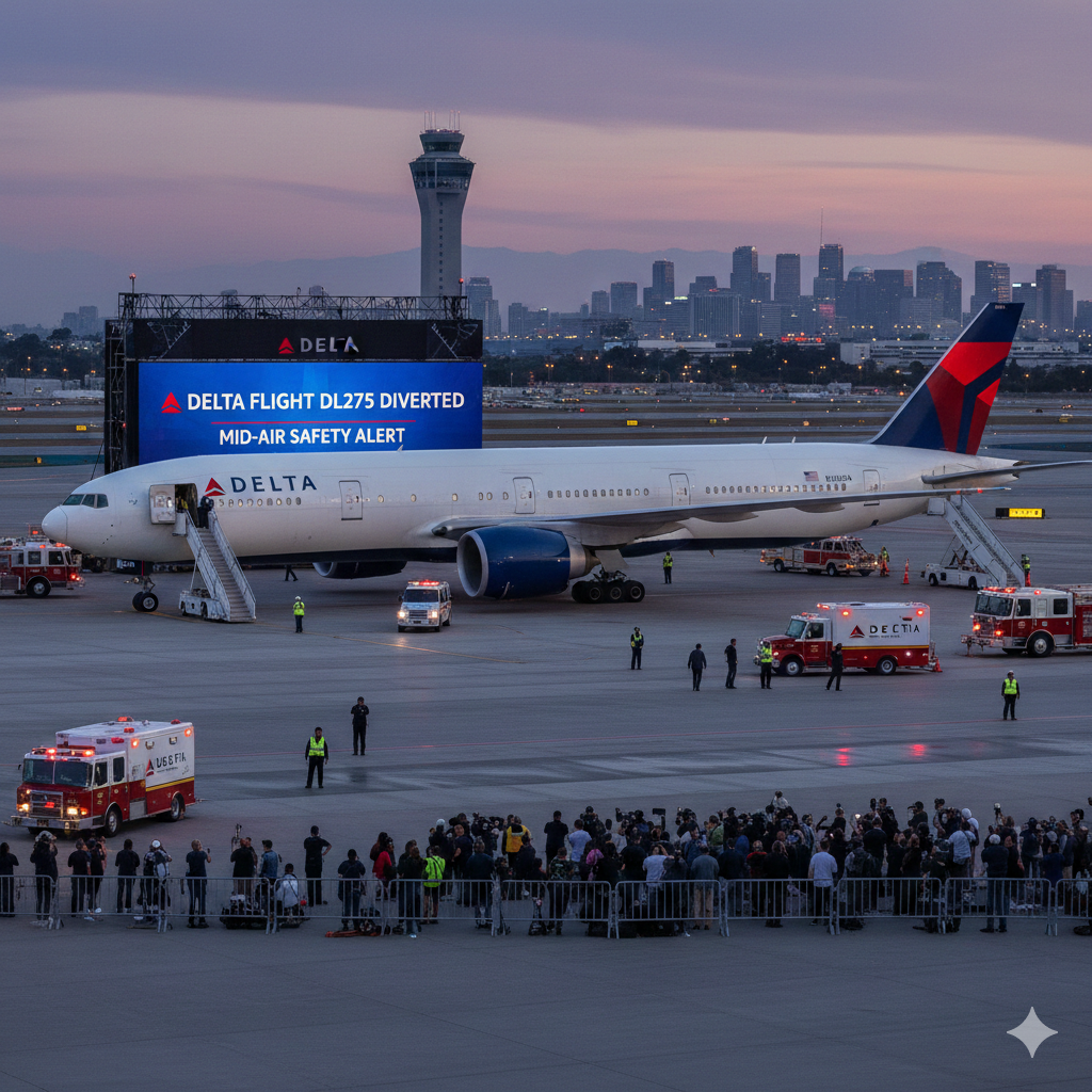 Delta Flight DL275 Diverted LAX After