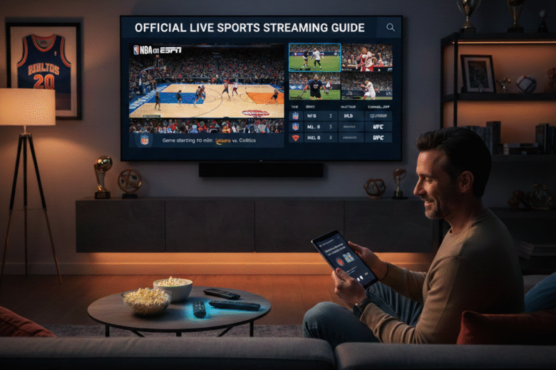 Official Live Sports Stream Guide & Schedules